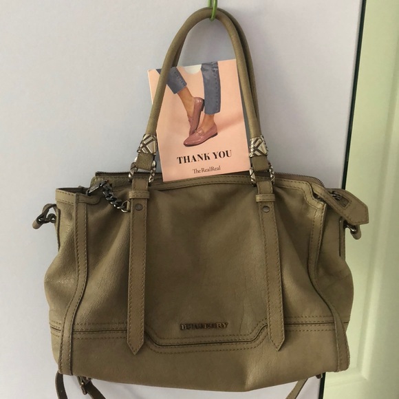 Burberry Handbags - SOLD 💕AUTHENTIC Burberry Leather Chain Satchel